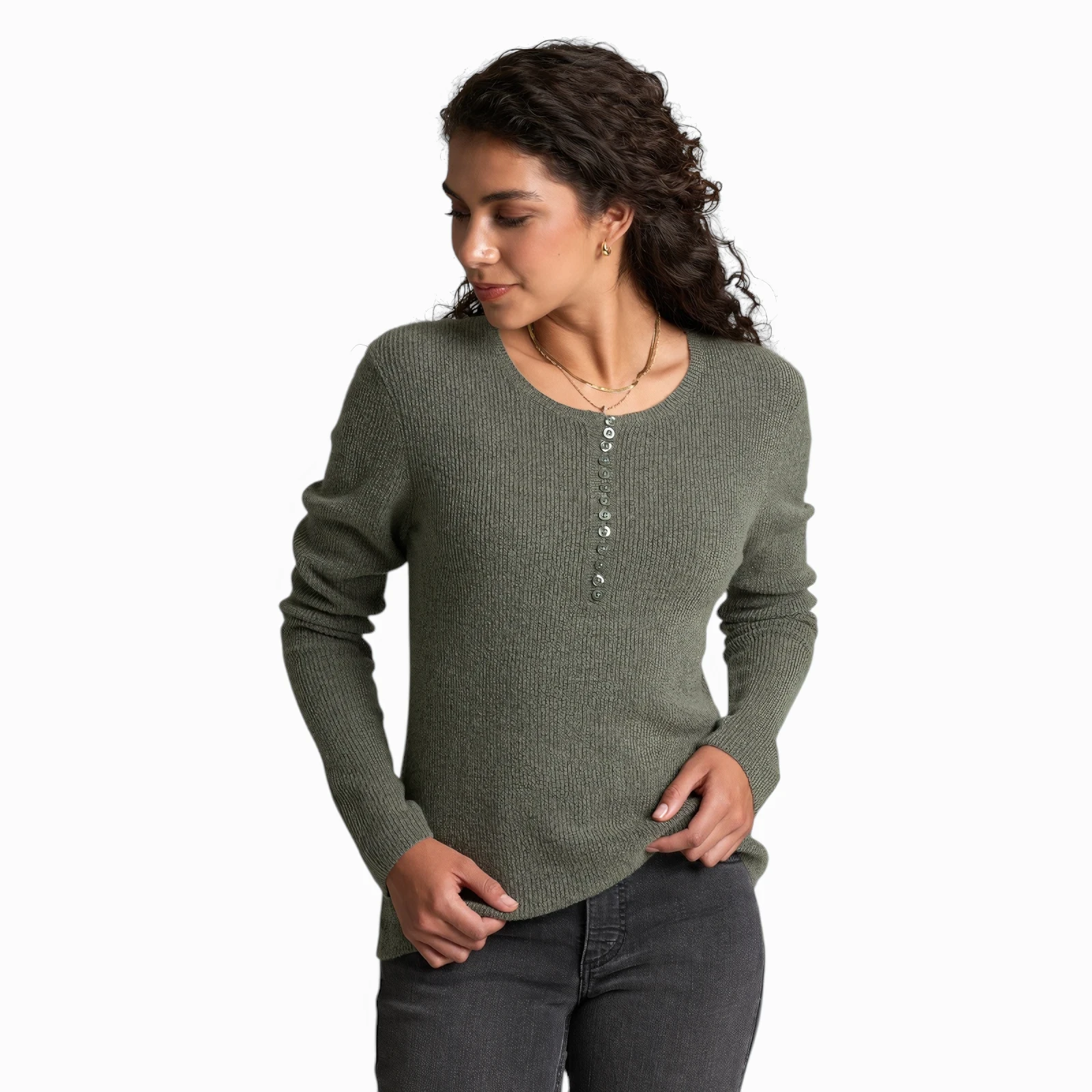 Kuhl Women's Vesper Henley Sweater - Soft Pine