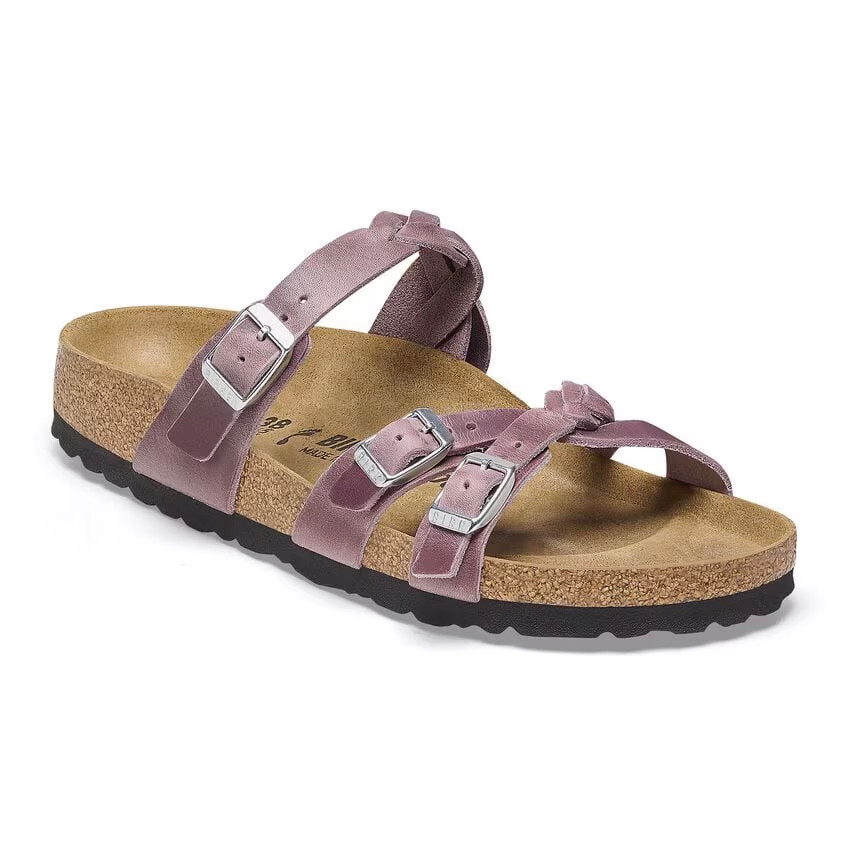 Birkenstock Franca Braided Lavender Oiled Leather Sandal | Women's