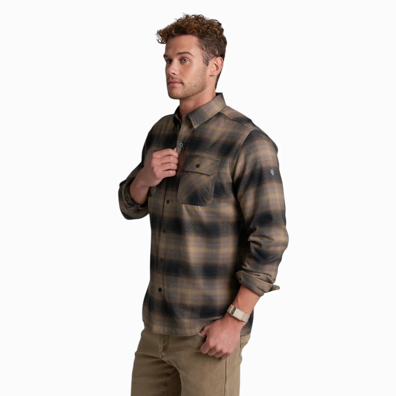 Kuhl Men's Dillingr Flannel LS - Dark Sand