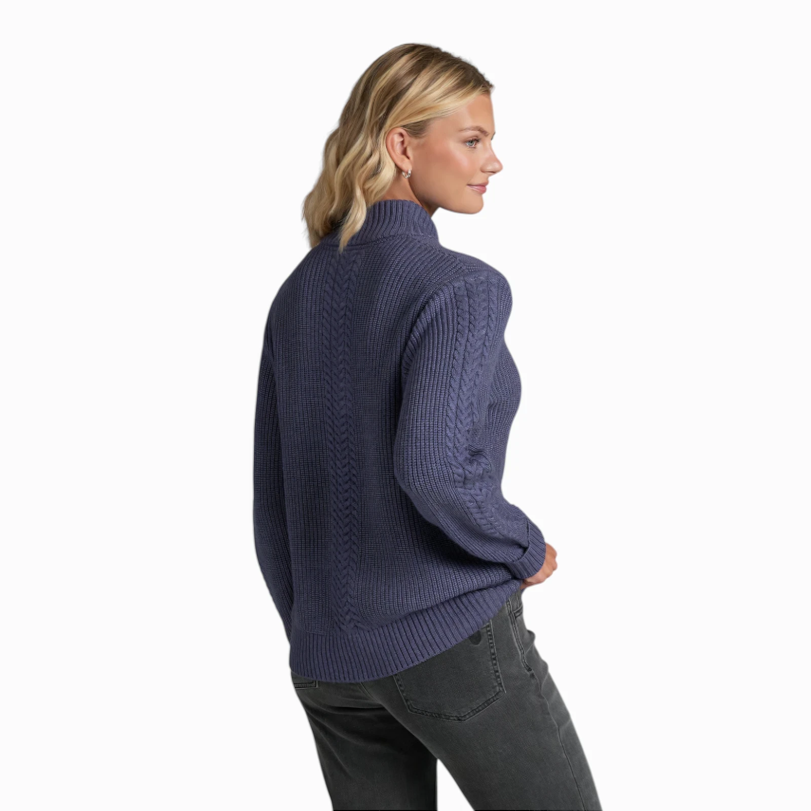 Kuhl Women's Fireside Henley Sweater - Deep Periwinkle