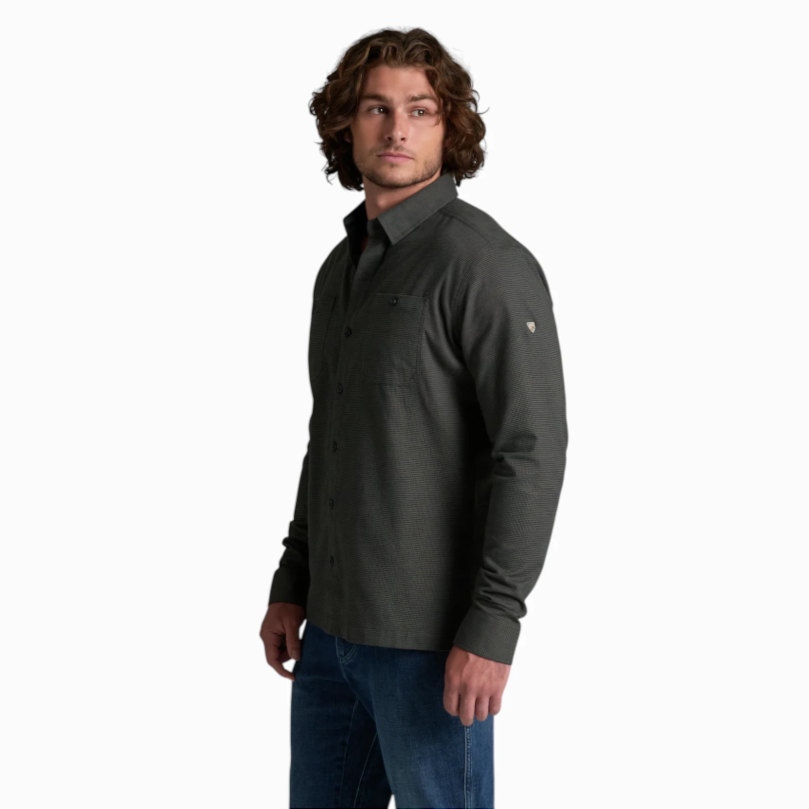 Kuhl Men's Revolvr Flannel Long Sleeve - Onyx