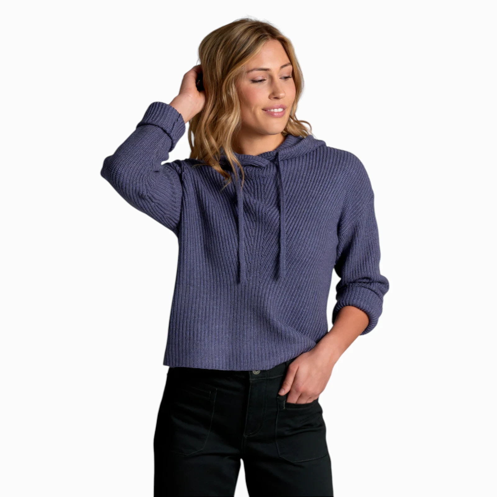Kuhl Women's Fireside Sweater Hoodie - Deep Periwinkle