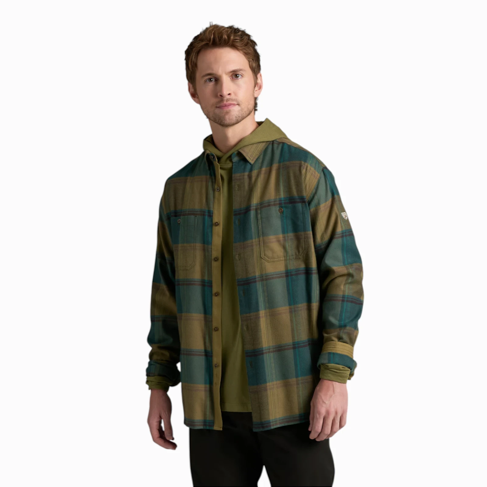 Kuhl Men's Fugitive Flannel LS - Olive Fusion