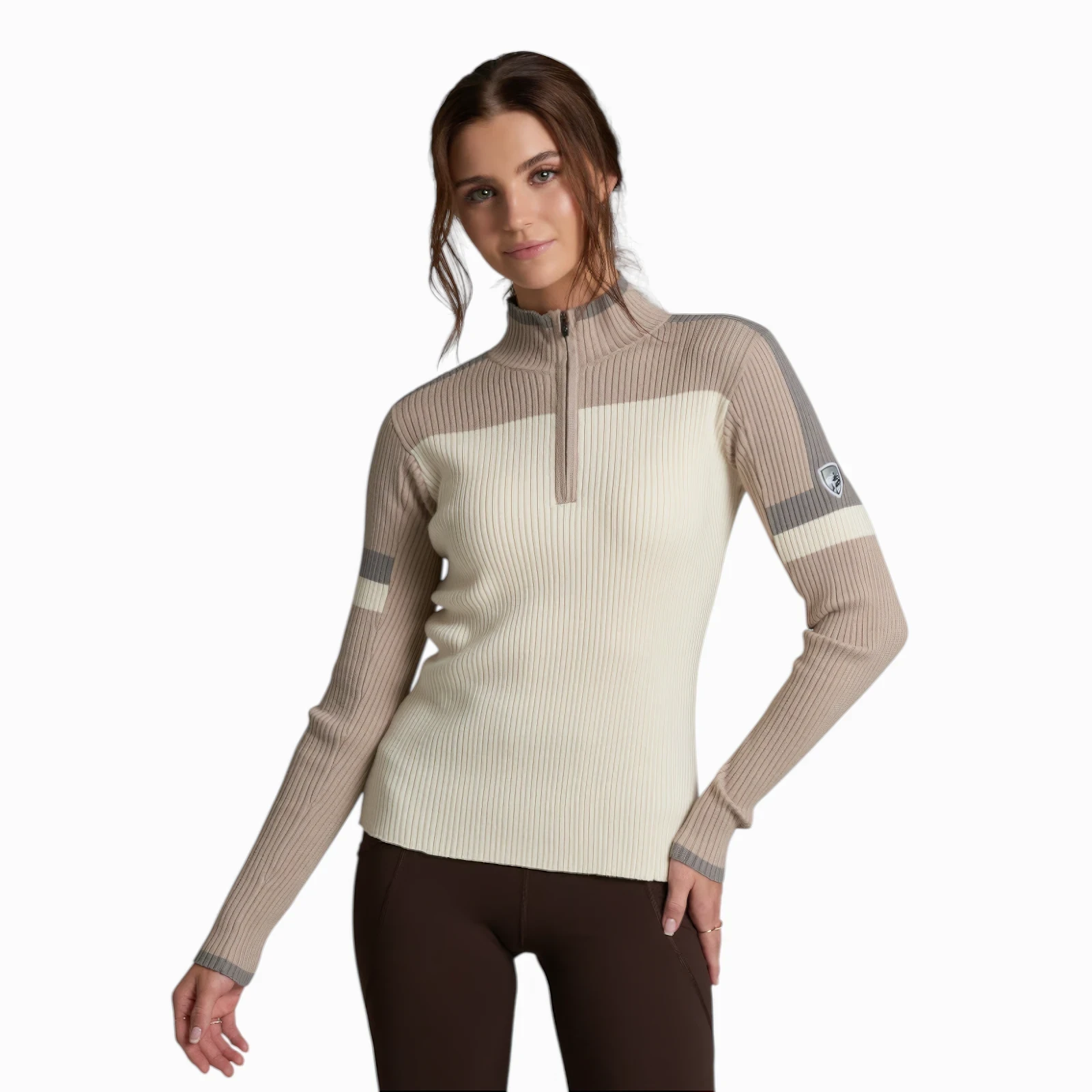 Kuhl Team Ribbed Women's 1/4 Zip - Natural