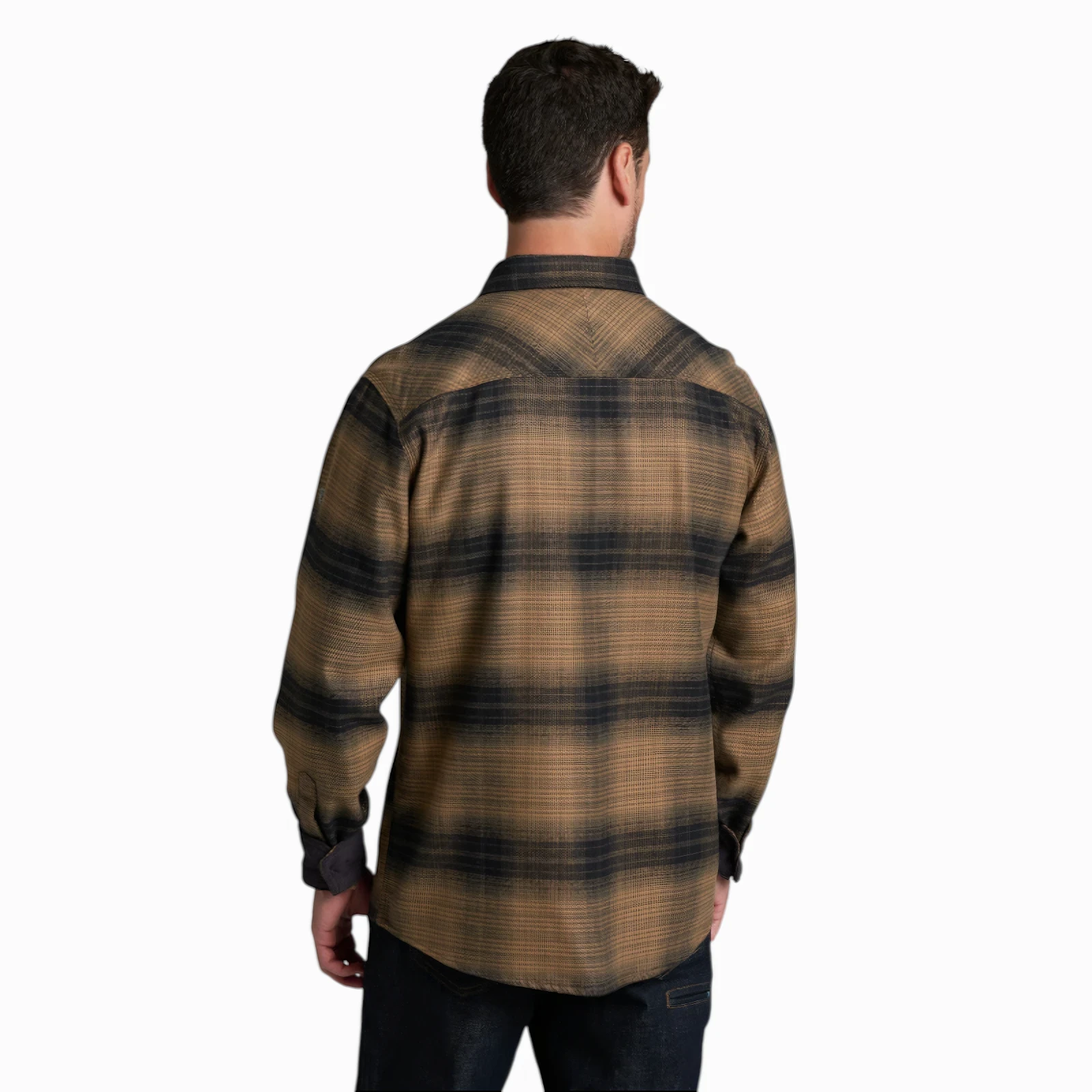 Kuhl Men's Rydr Flannel Long Sleeve - Dark Sand