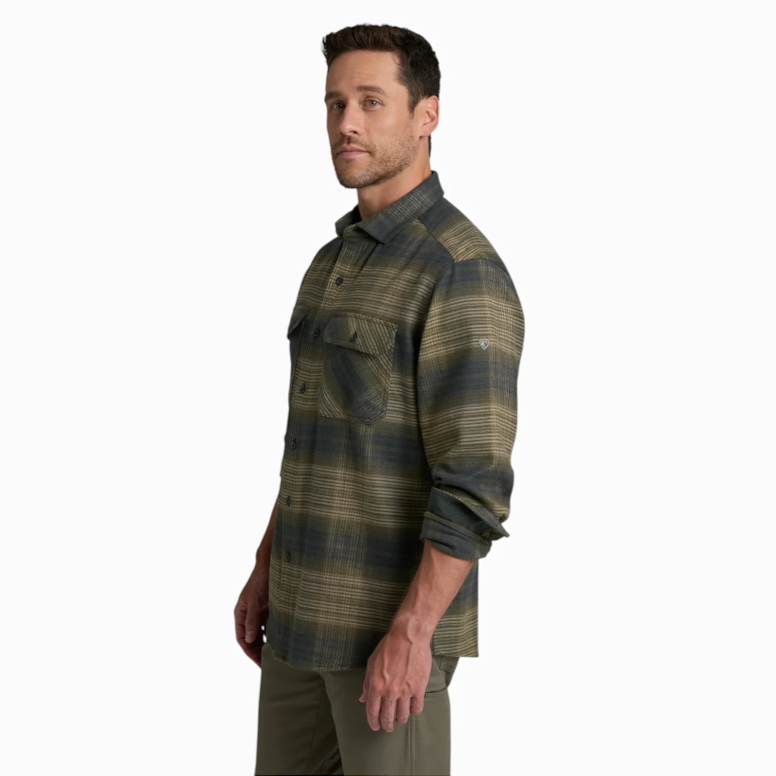 Kuhl Men's Rydr Flannel Long Sleeve - Olive Night