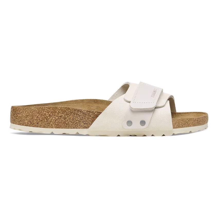 Birkenstock Oita Antique White Suede Leather Sandal | Women's