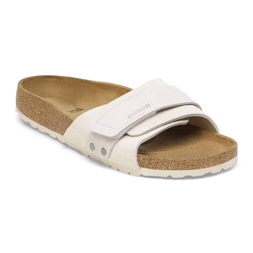 Birkenstock Oita Antique White Suede Leather Sandal | Women's