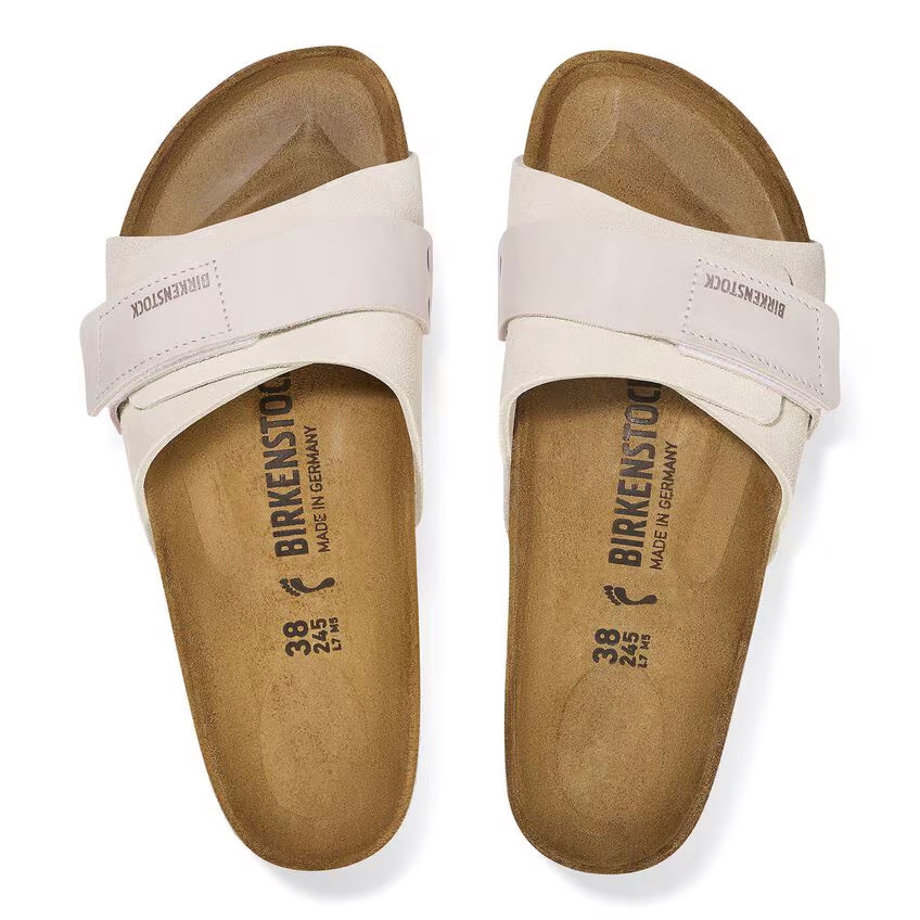 Birkenstock Oita Antique White Suede Leather Sandal | Women's