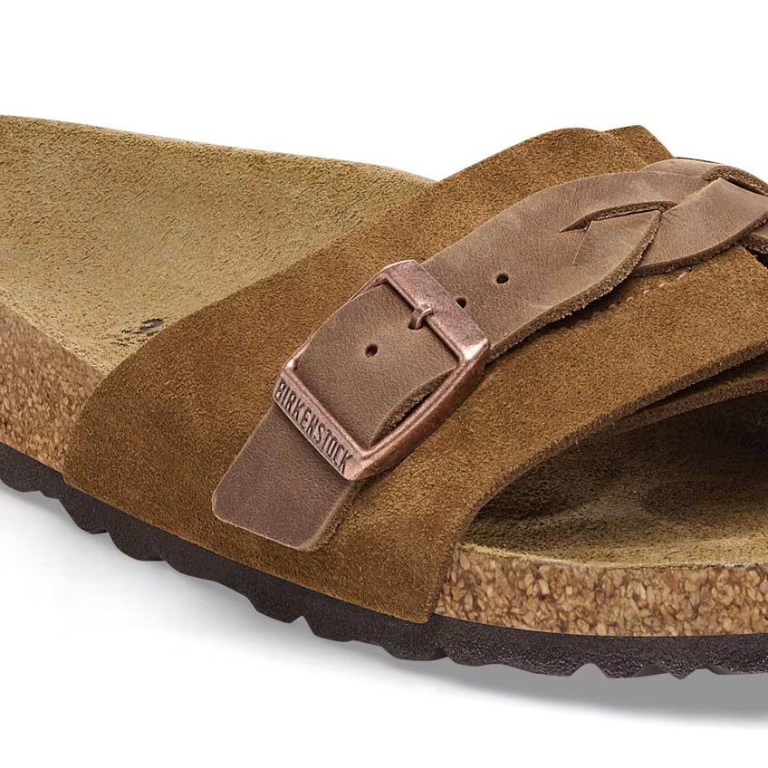 Birkenstock Oita Braided Sandal – Mink Suede Leather – Women’s