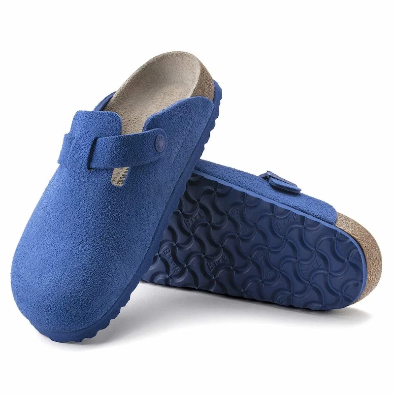 Birkenstock Boston Clog – Ultra Blue Suede Leather – Unisex