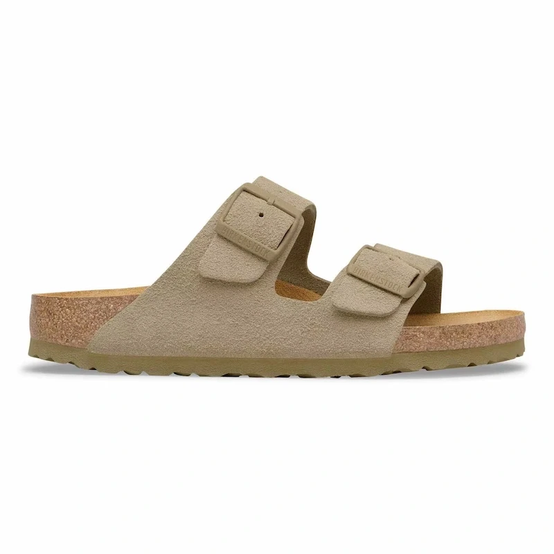 Birkenstock Arizona Sandal – Faded Khaki Suede Leather – Men's