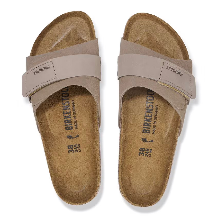 Birkenstock Oita Modern Taupe Suede Leather Sandal | Women's