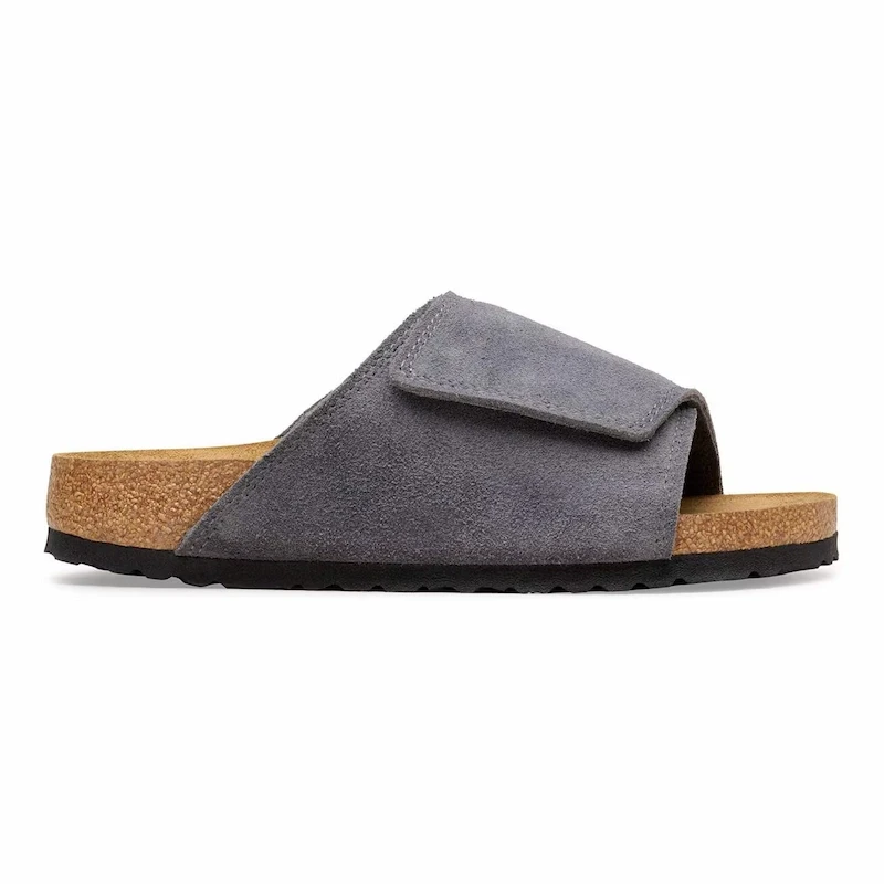 Birkenstock Solana Sandal – Charcoal Suede Leather – Men's