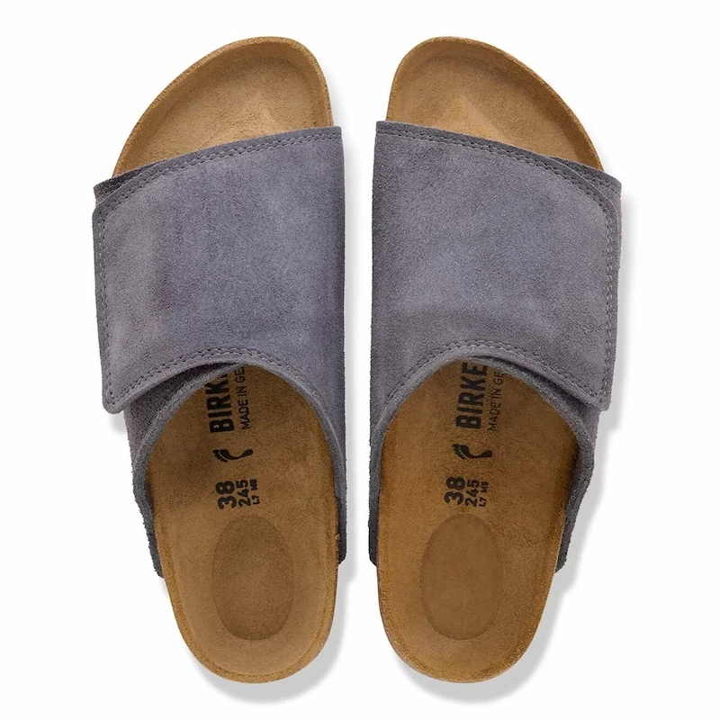 Birkenstock Solana Sandal – Charcoal Suede Leather – Men's
