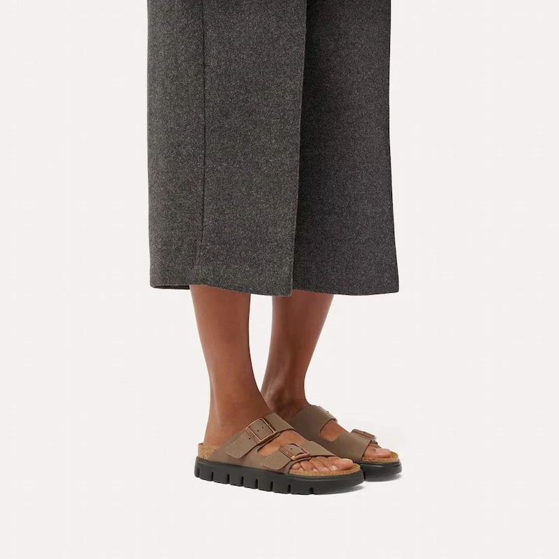 Birkenstock Arizona Chunky Sandal – Mocca Birko-Flor Nubuck Leather – Women's