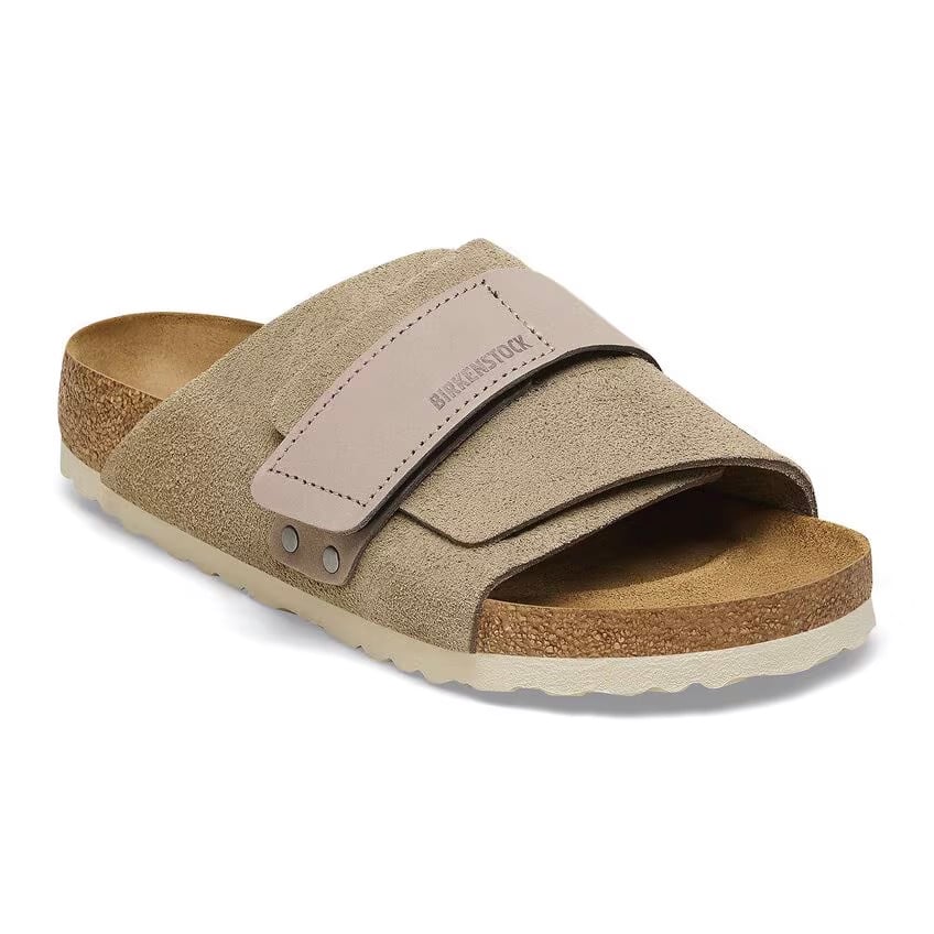 Birkenstock Kyoto Sandal – Taupe Nubuck-Suede Leather – Unisex