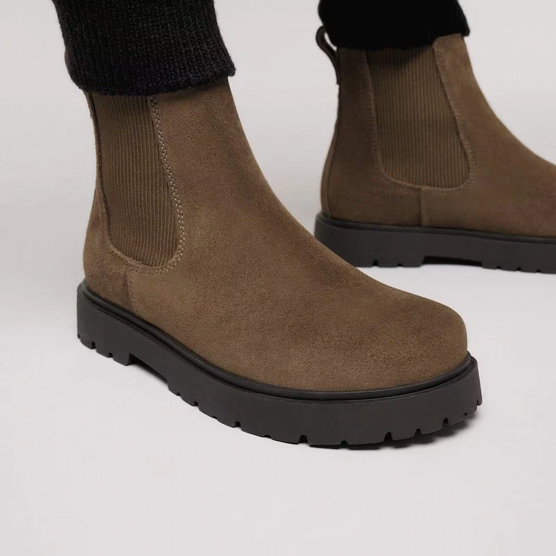 Birkenstock Highwood Slip-On Boot – Dark Tea Suede Leather – Men