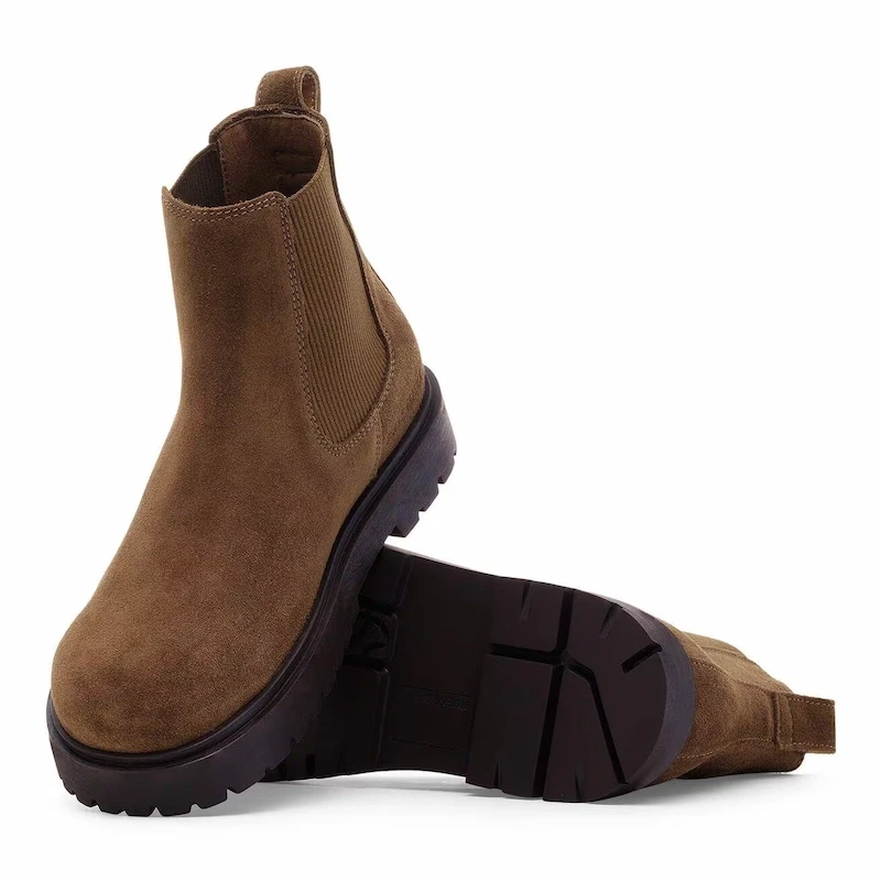 Birkenstock Highwood Slip-On Boot – Dark Tea Suede Leather – Men