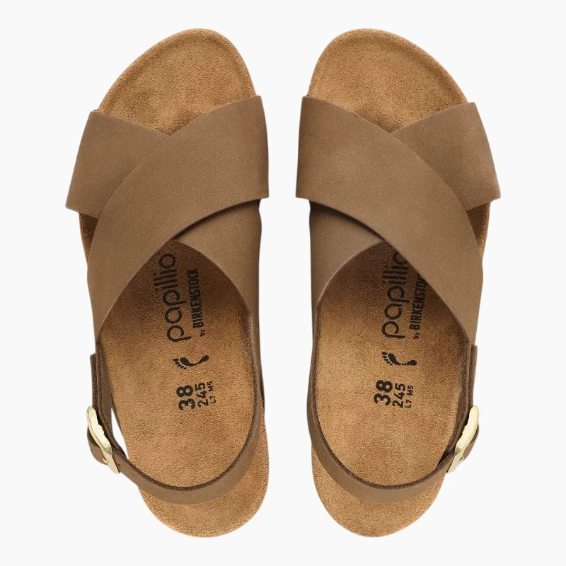 Birkenstock Samira Sandal – Dark Tea Nubuck Leather – Women's
