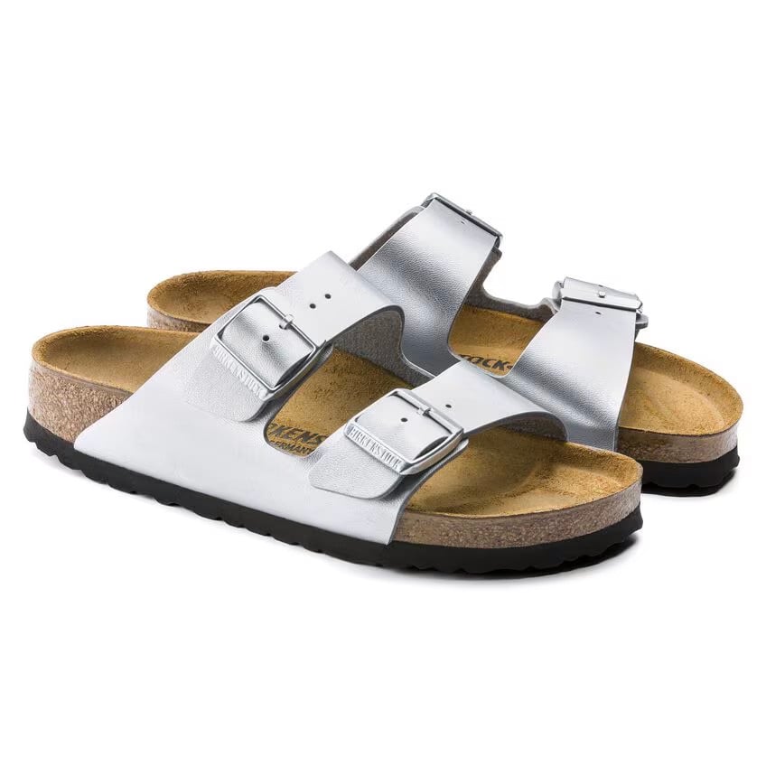 Birkenstock Arizona Sandal – Birko-Flor Silver – Women’s