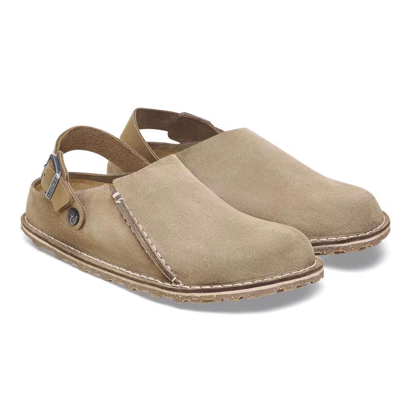 Birkenstock Lutry Premium Clog – Gray Taupe Suede Leather – Unisex