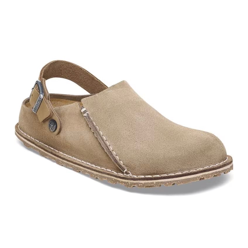 Birkenstock Lutry Premium Clog – Gray Taupe Suede Leather – Unisex