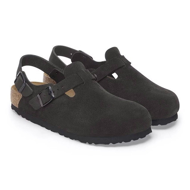 Birkenstock Tokio II Black Suede Leather Clogs | Unisex - Simply