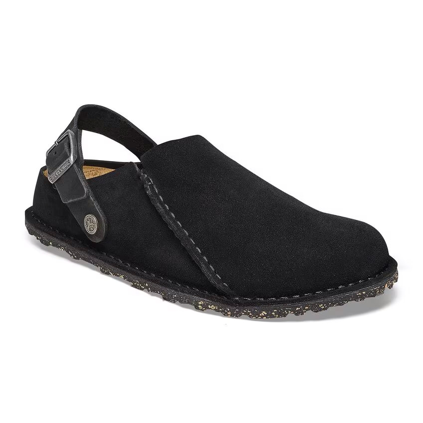Birkenstock Lutry Premium Clog – Black Suede Leather – Unisex
