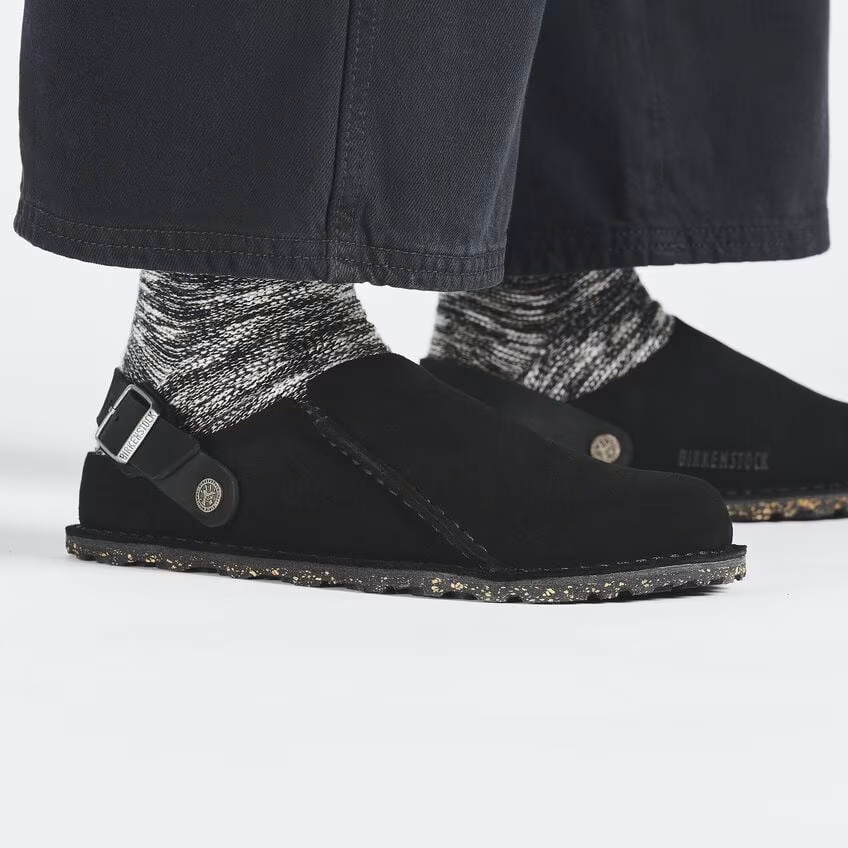 Birkenstock Lutry Premium Black Suede Clogs | Unisex - Simply