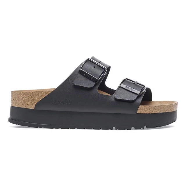 Birkenstock Arizona Sandal – Platform Birko-Flor Black – Women’s