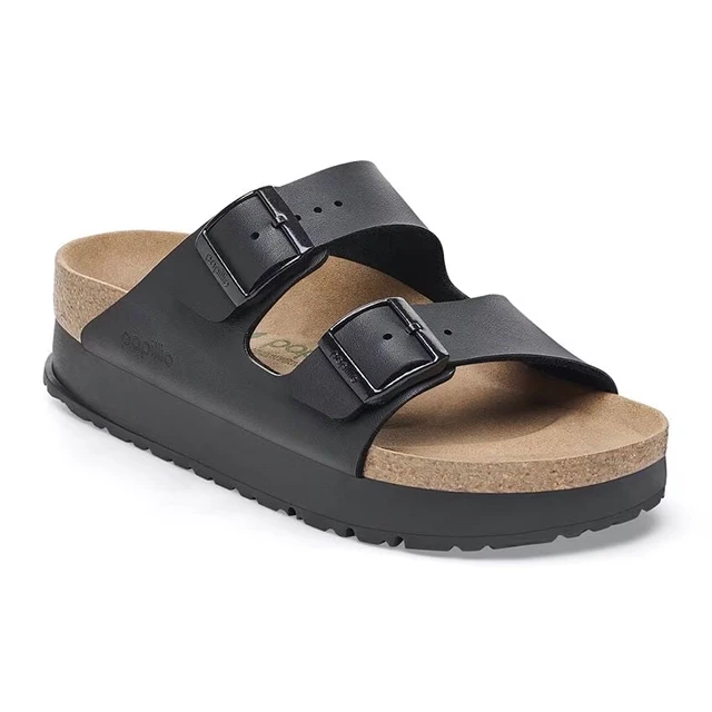 Birkenstock Arizona Sandal – Platform Birko-Flor Black – Women’s