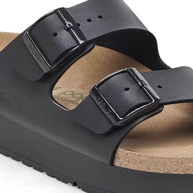 Birkenstock Arizona Sandal – Platform Birko-Flor Black – Women’s