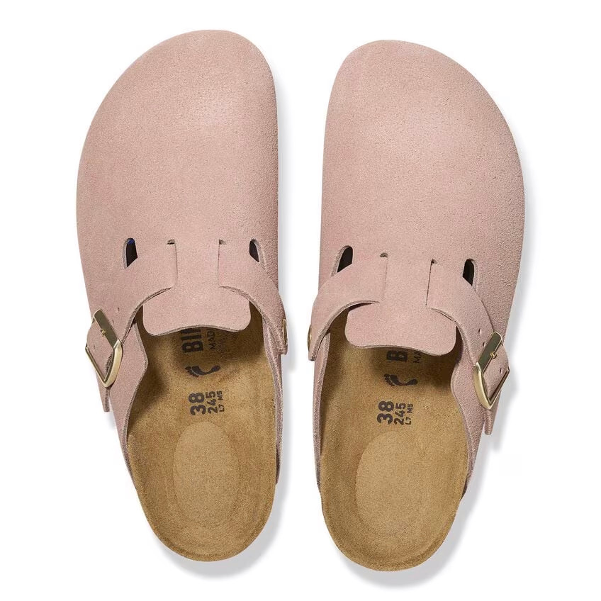 Birkenstock Boston Clog – Light Rose Suede – Unisex