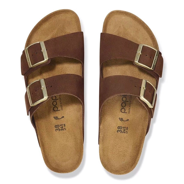 Birkenstock Arizona Sandal – Flex Platform Dark Tea Nubuck Leather – Women’s