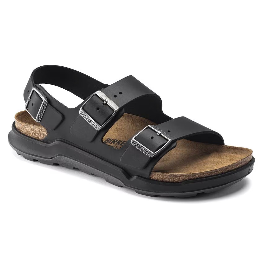 Birkenstock Milano Crosstown Black Oiled Leather Sandal | Men's