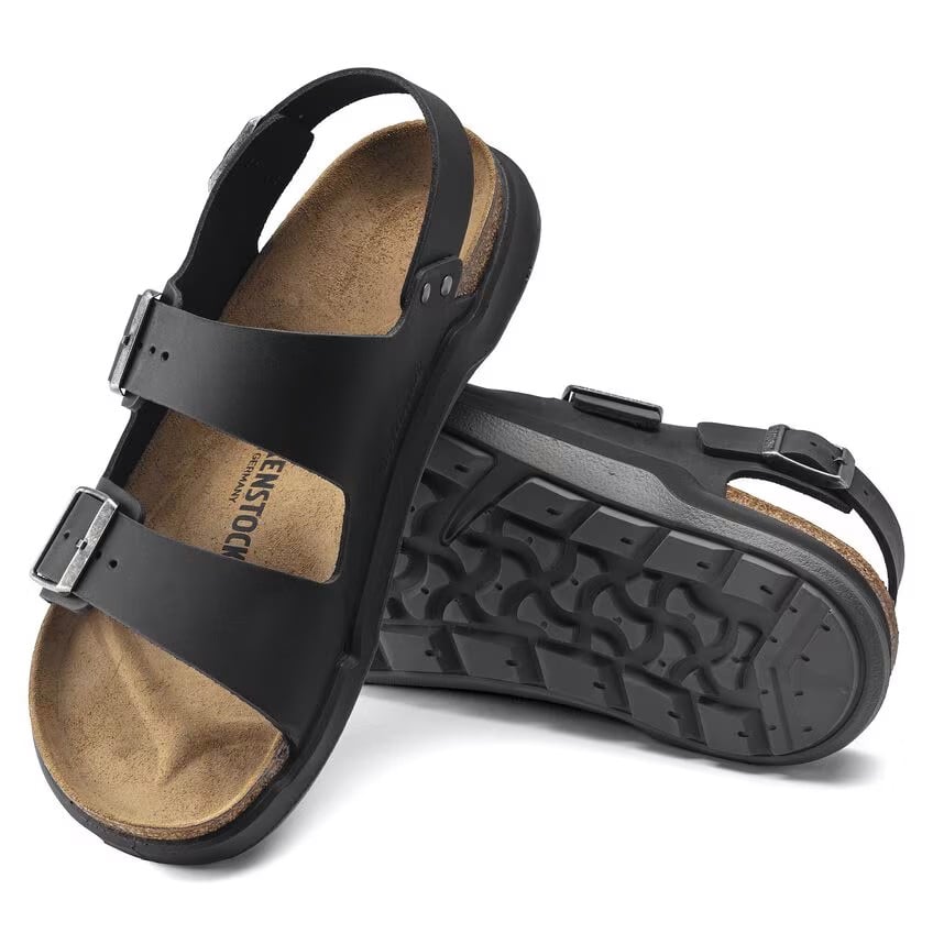 Birkenstock Milano Crosstown Sandal – Black Oiled Leather – Men’s