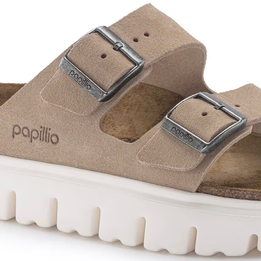 Birkenstock Arizona Sandal – Chunky Warm Sand Suede – Women’s