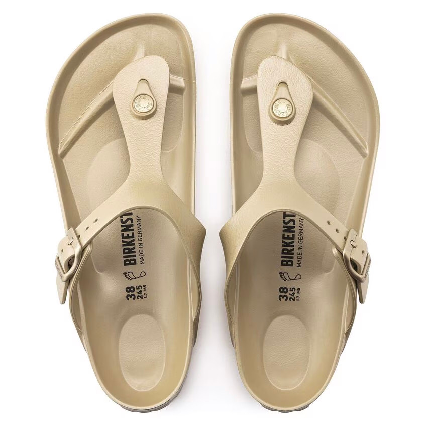 Birkenstock Women's Gizeh EVA Metallic Gold Sandal