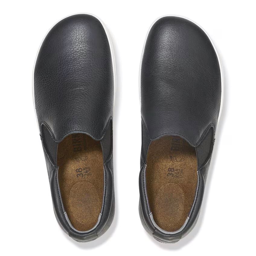 Birkenstock Unisex Q0 400 Slip-On Black Leather Sneaker