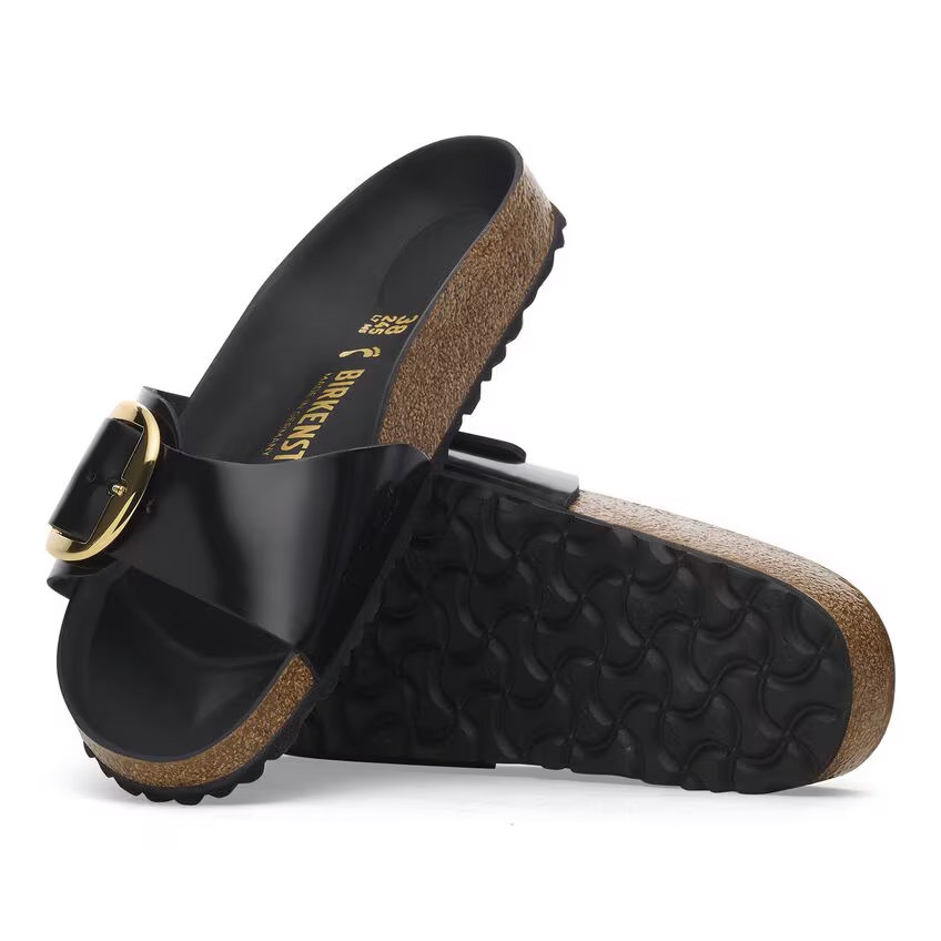 Birkenstock Madrid Big Buckle Sandal – High Shine Black – Women’s