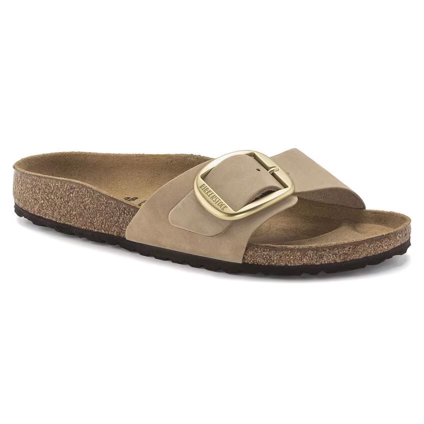 Birkenstock Madrid Big Buckle Sandal – Sandcastle Nubuck Leather – Women’s