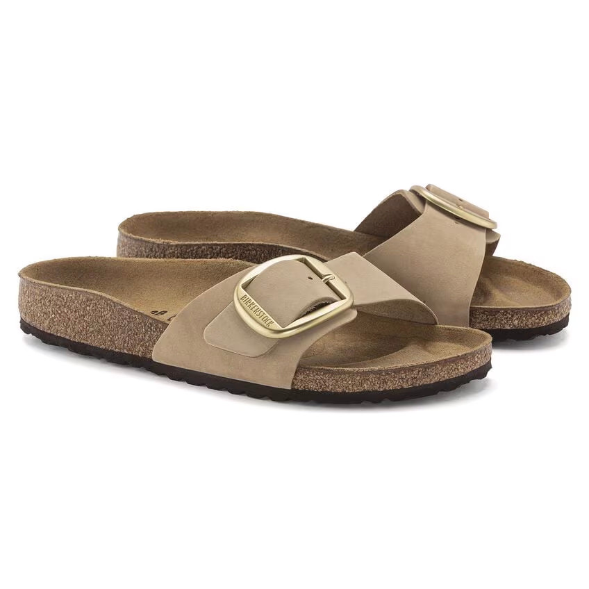 Birkenstock Madrid Big Buckle Sandal – Sandcastle Nubuck Leather – Women’s