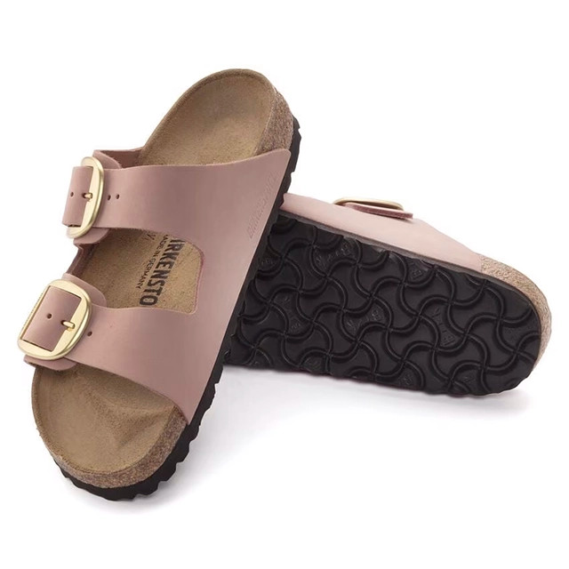 Birkenstock Arizona Sandal – Big Buckle Old Rose Nubuck Leather – Women’s