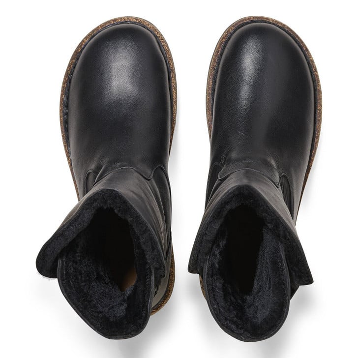 Birkenstock Uppsala Boot – Shearling Black Leather – Women’s