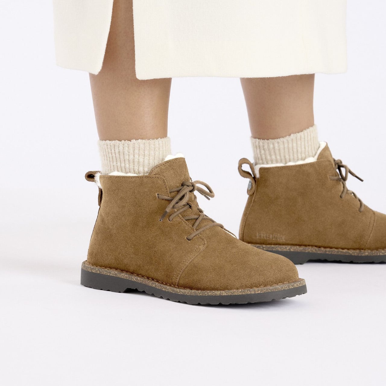 Birkenstock Uppsala Mid Boot – Shearling Dark Tea Suede Leather – Women’s