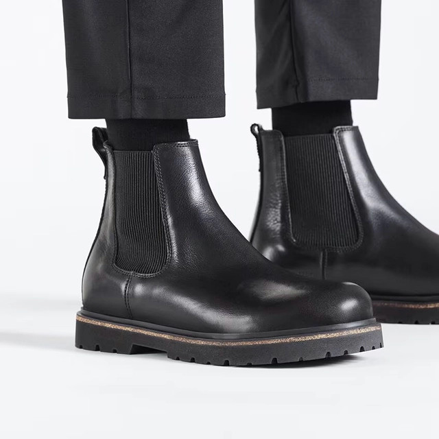 Birkenstock Highwood Slip-On Boot – Black Leather – Men’s