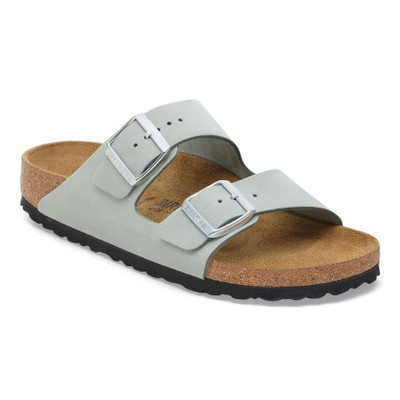 Birkenstock Arizona Stone Blue Nubuck Leather Sandals | Women's