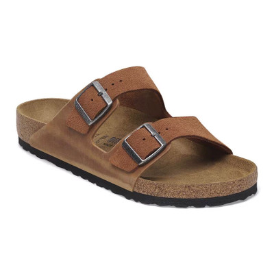 Birkenstock Arizona Cognac Oiled Leather Sandals | Men display picture 1