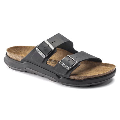 Birkenstock Men's Milano Crosstown Black Oiled Leather Sandal